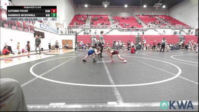 66 lbs Rr Rnd 3 - Tinslynn Burdick, Perry Wrestling Academy vs Coralynn Hensley, Little Axe Takedown Club