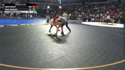 150 lbs Consi Of 16 #1 - Izaya Welsh, Porterville (CS) vs Paul Johnson, Elk Grove (SJ)