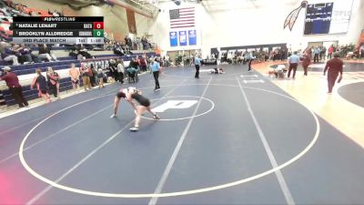 125 lbs 3rd Place Match - Brooklyn Alldredge, Edwardsville (H.S.) vs Natalie Lenart, Batavia