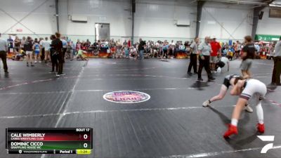 95 lbs Quarterfinal - Dominic Cicco, Grappling House WC vs Cale Wimberly, Canes Wrestling Club