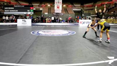 Intermediate Boys - 59 lbs Cons. Round 1 - LEVI RIVERA vs Ricky Gonzalez, Turlock Wrestling Club