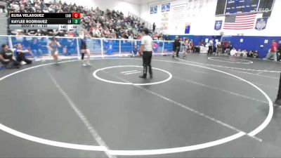 130 lbs Cons. Round 4 - Kaylee Rodriguez, La Habra vs Elisa Velasquez, Camarillo