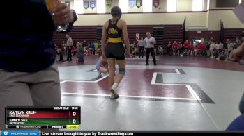 115C 1st Place Match - Kaitlyn Krum, East Buchanan vs Emily See, Bettendorf