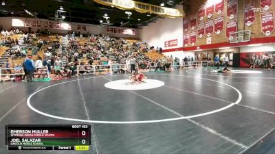 170 lbs Cons. Round 3 - Emerson Muller, Wyoming Indian Middle School vs Joel Salazar, Lincoln Middle School