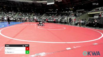 37 lbs Round Of 16 - Baylor Myers, Bridge Creek Youth Wrestling vs Genesis Byrne, Miami Takedown Club