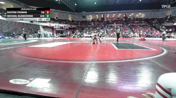 138 lbs Quarterfinals (8 Team) - Daxton Thomas, FT. GIBSON vs Michael Blendowski, CATOOSA