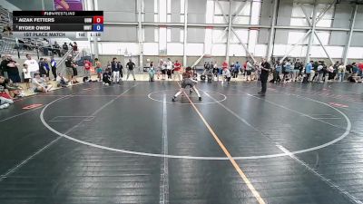 120 lbs 1st Place Match - Aizak Fetters, UP Outlaw WC vs Ryder Owen, Inland Northwest Wrestling Training Center