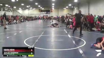 86 lbs Cons. Round 1 - Baylee Dandron, Rocket Trained WC vs Geada Nehm, Hook And Catch WC