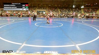 50 lbs Round Of 16 - Georgia Howell, Henryetta Knights Wrestling Club vs Remington Mittag, Moyer Elite