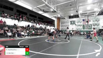 285 lbs Semifinal - Santiago Benitez, Villa Park vs Kian Kashkoolina, Beckman