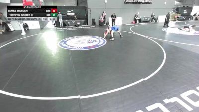 All Cadet Boys Freestyle Upper - 215 lbs Cons. Round 5 - James Hayden, Bellarmine College Prep High School Wrestling vs Steven Gomez III, Granite Wrestling Club