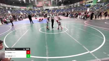 50 lbs Quarterfinal - Kaine Breen, Thorobred WC vs Gunner Cabral, Pueblo County WC