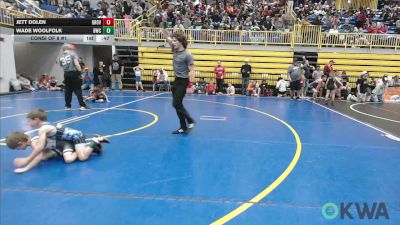 46 lbs Consi Of 8 #1 - Jett Dolen, Grover Rains Wrestling Club vs Wade Woolfolk, Bartlesville Wrestling Club