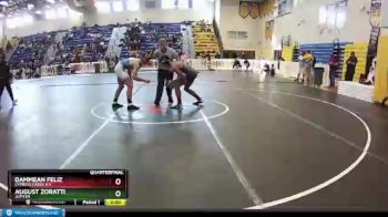 152 lbs Quarterfinal - DAMMEAN FELIZ, Cypress Creek H S vs August Zoratti, Jupiter