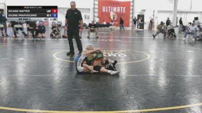 75 lbs Rr Rnd 2 - Juliana Matteo, Lady Warriors Wrestling Club - GK12E vs Jolene Prapuolenis, NC Gold - GK12E