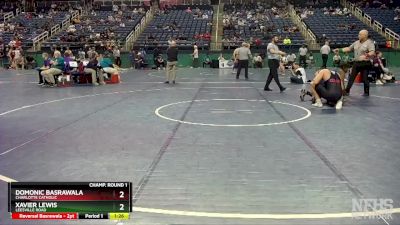 4A 285 lbs Champ. Round 1 - Xavier Lewis, Leesville Road vs Domonic Basrawala, Charlotte Catholic