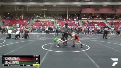 70 lbs Semifinal - Wyatt Robbins, Augusta Wrestling Club vs Nolan Nelson, Derby Wrestling Club