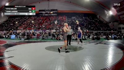 6A 157 lbs Cons. Semi - Kyle Miller, Post Falls vs Gabe Larsen, Coeur D Alene