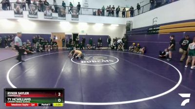 84 lbs Semifinal - Ryker Sayler, Thermopolis vs Ty Mcwilliams, Lander Middle School