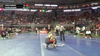 3A-150 lbs Cons. Round 5 - Jayden Zachary, Dowling Catholic vs Ethan Johnson, ADM