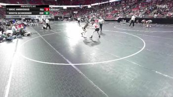 D1-138 lbs Champ. Round 1 - Edwyn Schroeder, Oshkosh West vs Broc Ambrosius, Pulaski