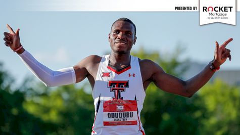 Archive Race + Here's The Deal: Big 12 Outdoors - Divine Oduduru Runs 9.99
