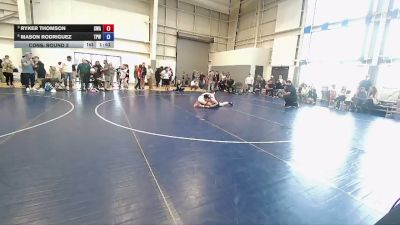 144 lbs Cons. Round 2 - Ryker Thomson, Sanderson Wrestling Academy vs Mason Rodriguez, Team Prestige Wrestling