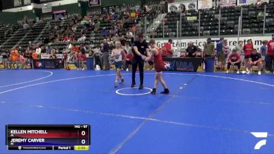 97 lbs Champ. Round 2 - Kellen Mitchell, AL vs Jeremy Carver, IN