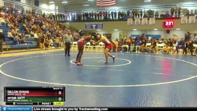 215 lbs Placement Matches (8 Team) - Dillon Evans, Social Circle vs Nysir Witt, Oglethorpe County