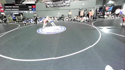 157 lbs Dimetry Molina, OCWA - Orange County Wrestling Association vs Arseni Kikiniou, SDIKWA - San Diego-Imperial Kids Wrestling Association