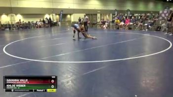 105 lbs Round 4 (8 Team) - Savanna Valle, Hernando Wrestling vs Khloe Weber, Indiana Ice