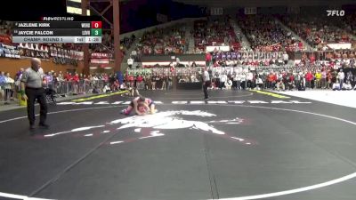 110 lbs Champ. Round 1 - Jaycie Falcon, Lindsborg-Smoky Valley HS vs Jazlene Kirk, Wellsville Hs