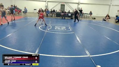 71 lbs Placement Matches (8 Team) - William ``Conner`` Craig, Oklahoma Blue vs Asher Asad, Georgia