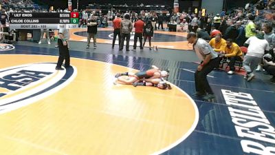 100 lbs Cons. Round 3 - Lily Enos, Batavia vs Chloe Collins, Stanford (Olympia)