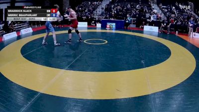 60kg Champ. Round 2 - Braddock Slack, Unaffiliated ON vs Merric BeauParlant, Lakehead Wrestling Club