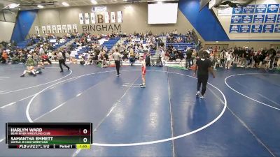 80 lbs Semifinal - Harlym Ward, Bear River Wrestling Club vs Samantha Emmett, Uintah Jr High Wrestling