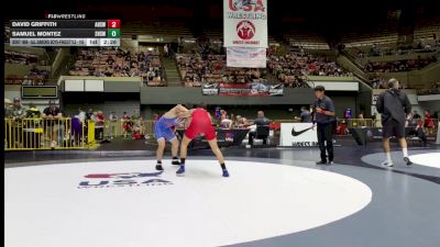 Champ. Round 1 - David Griffith, Anderson High School Wrestling vs Samuel Montez, Selma High School Wrestling