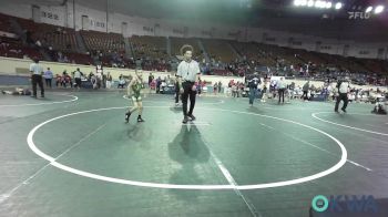 49 lbs Consi Of 4 - Brier Goldsberry, Weatherford Youth Wrestling vs Elijah Matlock, Sallisaw Takedown Club