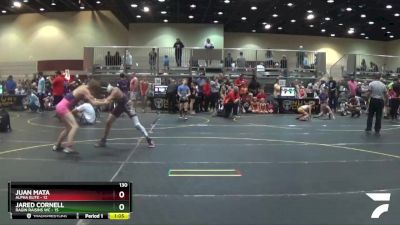 130 lbs Round 1 (6 Team) - Jared Cornell, Ragin Raisins WC vs Juan Mata, Alpha Elite