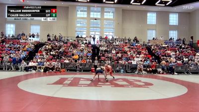 157 lbs Quarterfinal - Caleb Hallock, Pope Saint John Paul II Preparatory School vs William Emendorfer, Baylor School