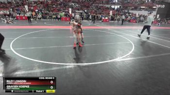 90 lbs Cons. Round 5 - Graysen Koepke, Port Piranhas vs Riley Longdin, Askren Wrestling Academy