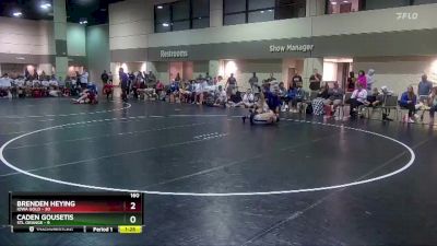 160 lbs Cross Bracket (8 Team) - Brenden Heying, Iowa Gold vs Caden Gousetis, STL Orange