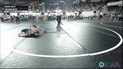 52 lbs 3rd Place - Brody Boyd, Team Tulsa Wrestling Club vs Obadiah Boyd, Harrah Little League Wrestling