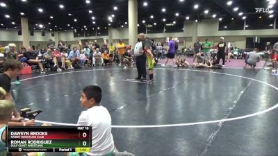 60 lbs Champ. Round 2 - Dawsyn Brooks, Rabbit Wrestling Club vs Roman Rodriguez, Gulf Coast Wrestling