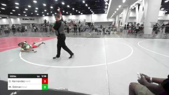 100 lbs Quarterfinal - Damian Hernandez, Madera WC vs Mikah Oldman, Roughneck