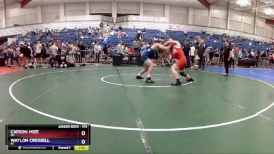 175 lbs 1st Place Match - Carson Mize, OH vs Waylon Cressell, IN