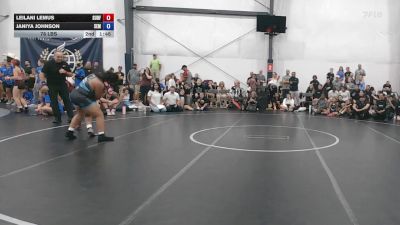 76 lbs Rr Rnd 3 - Leilani Lemus, Surfside Girls - W vs Janiya Johnson, Wyoming Seminary - W