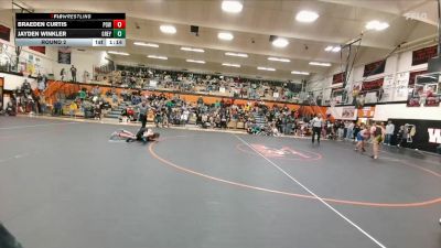 125-130 lbs Round 2 - Jayden Winkler, Greybull MS vs Braeden Curtis, Powell Middle School