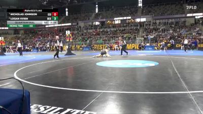 197 lbs Quarterfinal - Nicholas Johnson, Glenville St. vs Logan Kvien, McKendree