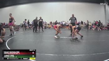 84 lbs Round 3 (10 Team) - Lance Vigil, Missouri Outlaws vs Isaac Showalter, Backyard Brawlers Red
